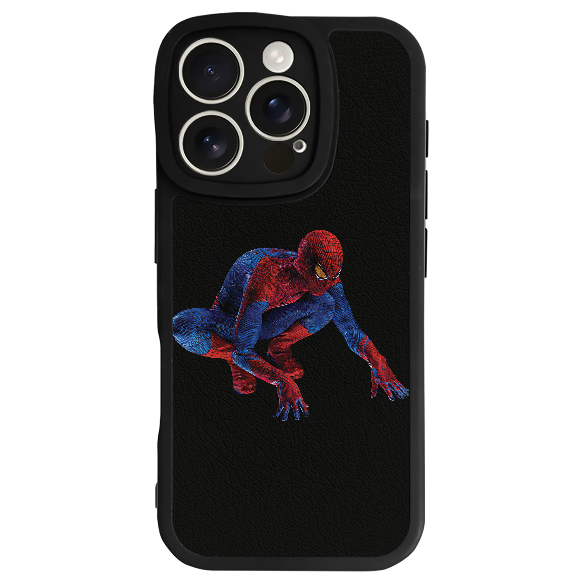 Spider Man スパイダーマン 【iPhone 16シリーズ対応】シリコンスマホケース（レザー調） 材質：シリコン
